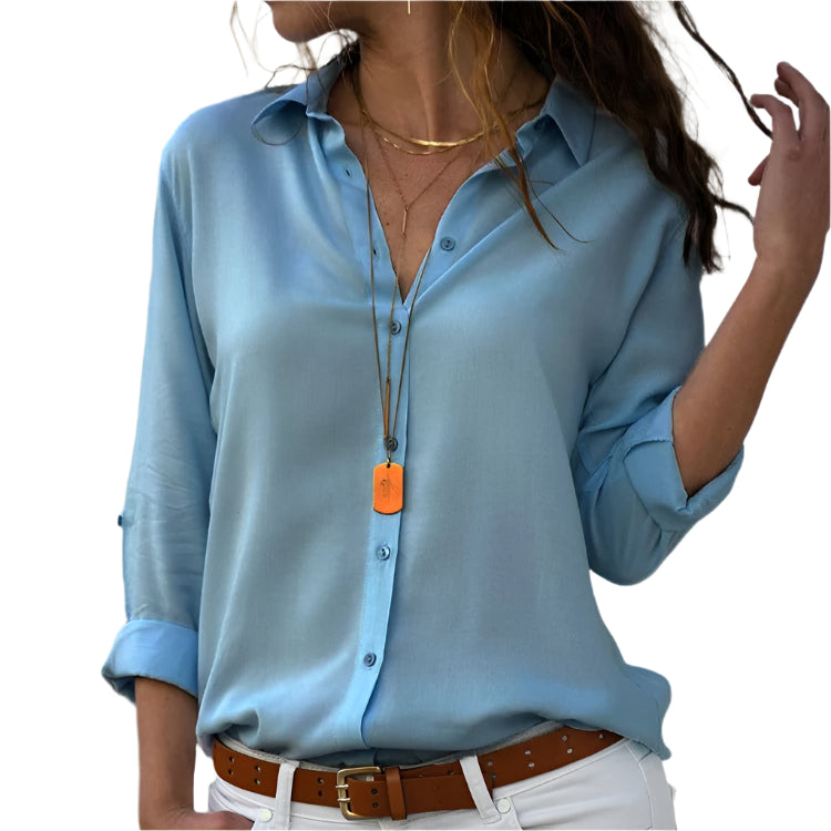 Casual Lapel Loose skjorte for kvinner