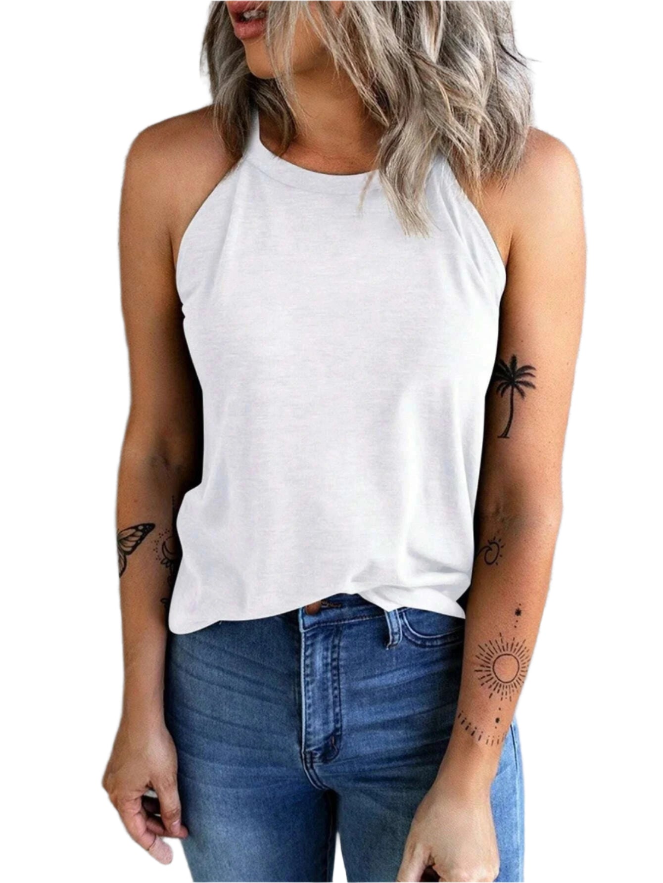 Kvinne Halternecker Tanktop
