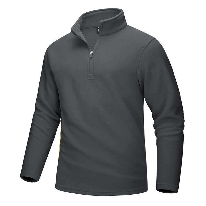 Fleece-genser med halv glidelås for menn