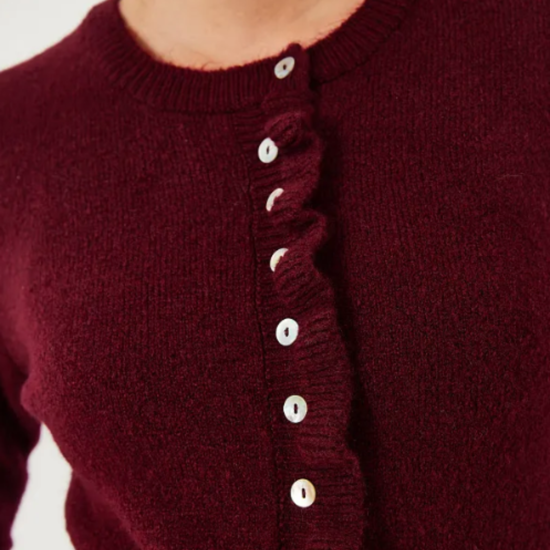 Teksturert strikket cardigan for kvinner