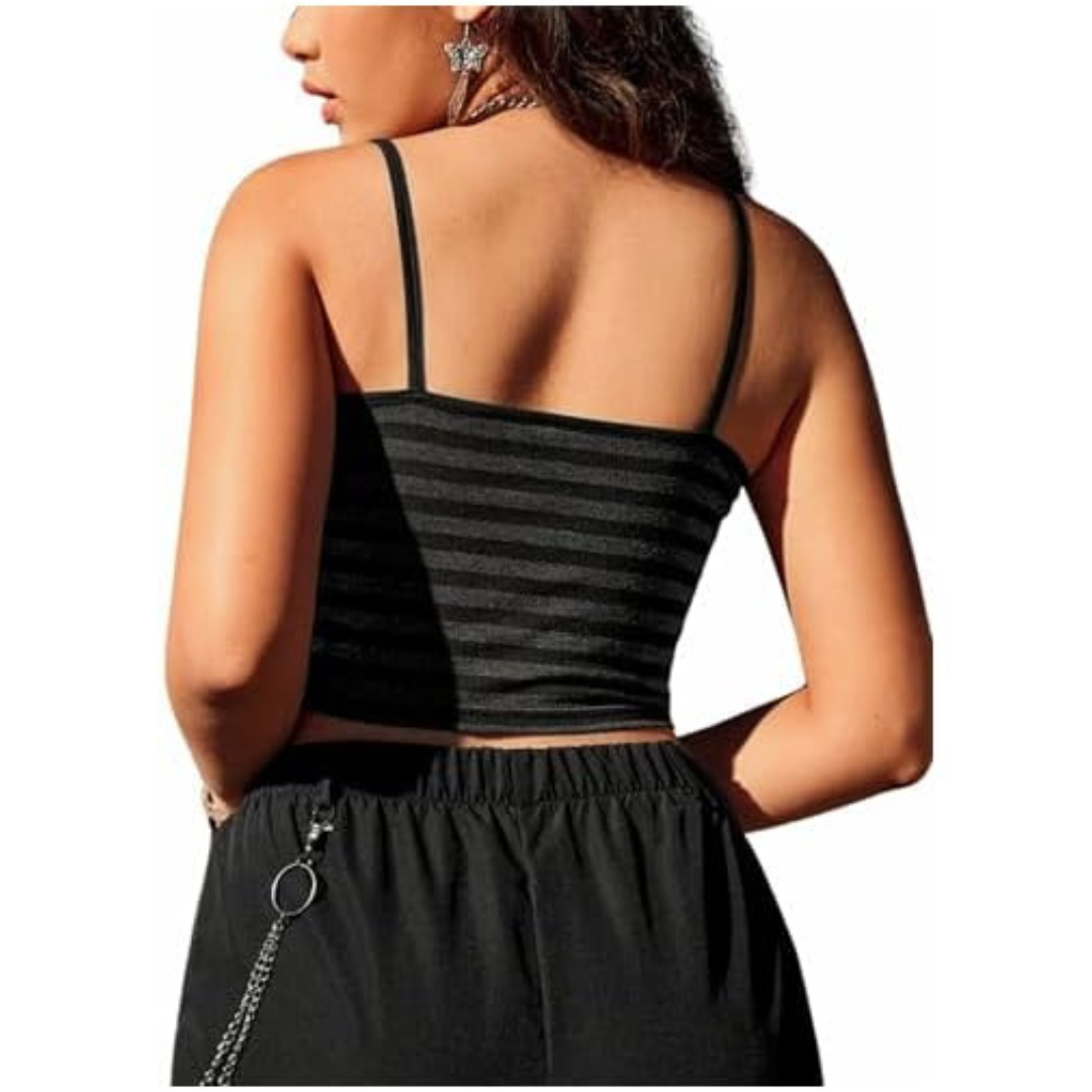 Spaghetti-rem for kvinner Crop Top