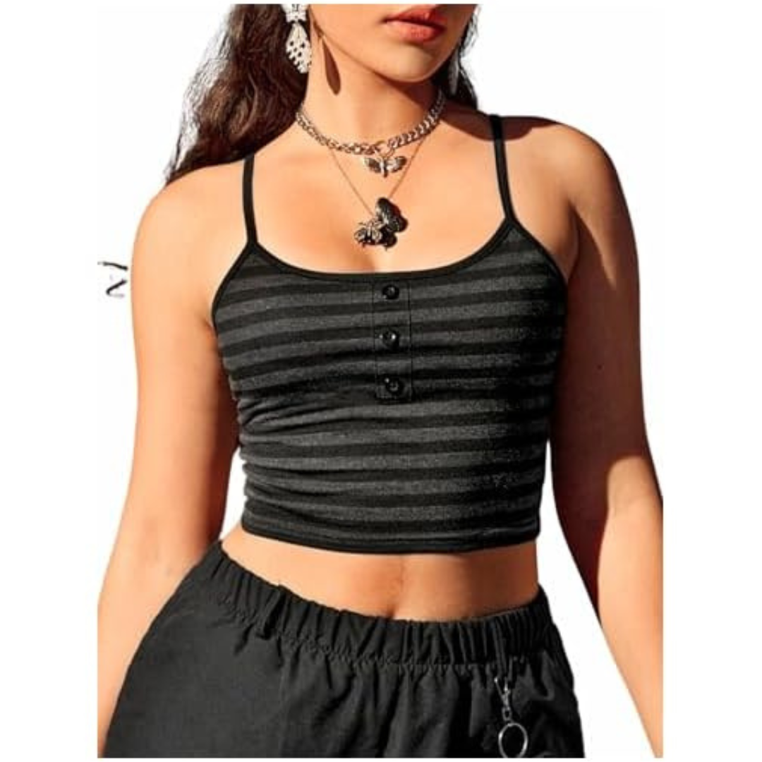 Spaghetti-rem for kvinner Crop Top