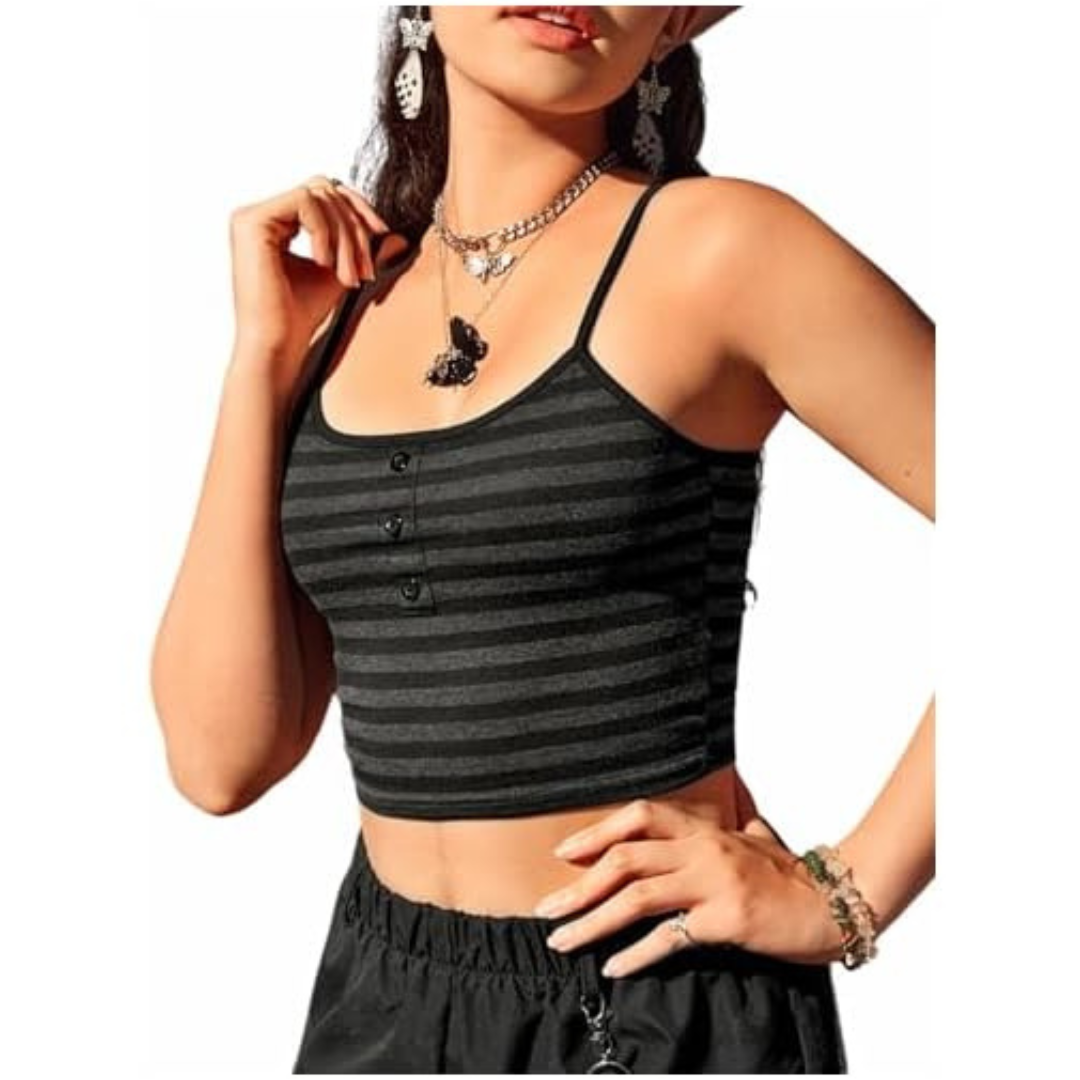 Spaghetti-rem for kvinner Crop Top