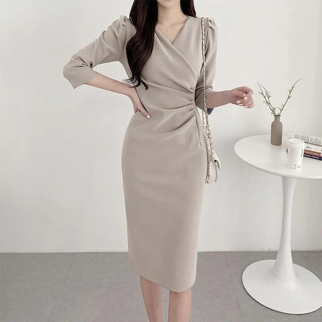 Bodycon Sundress med V-hals for kvinner