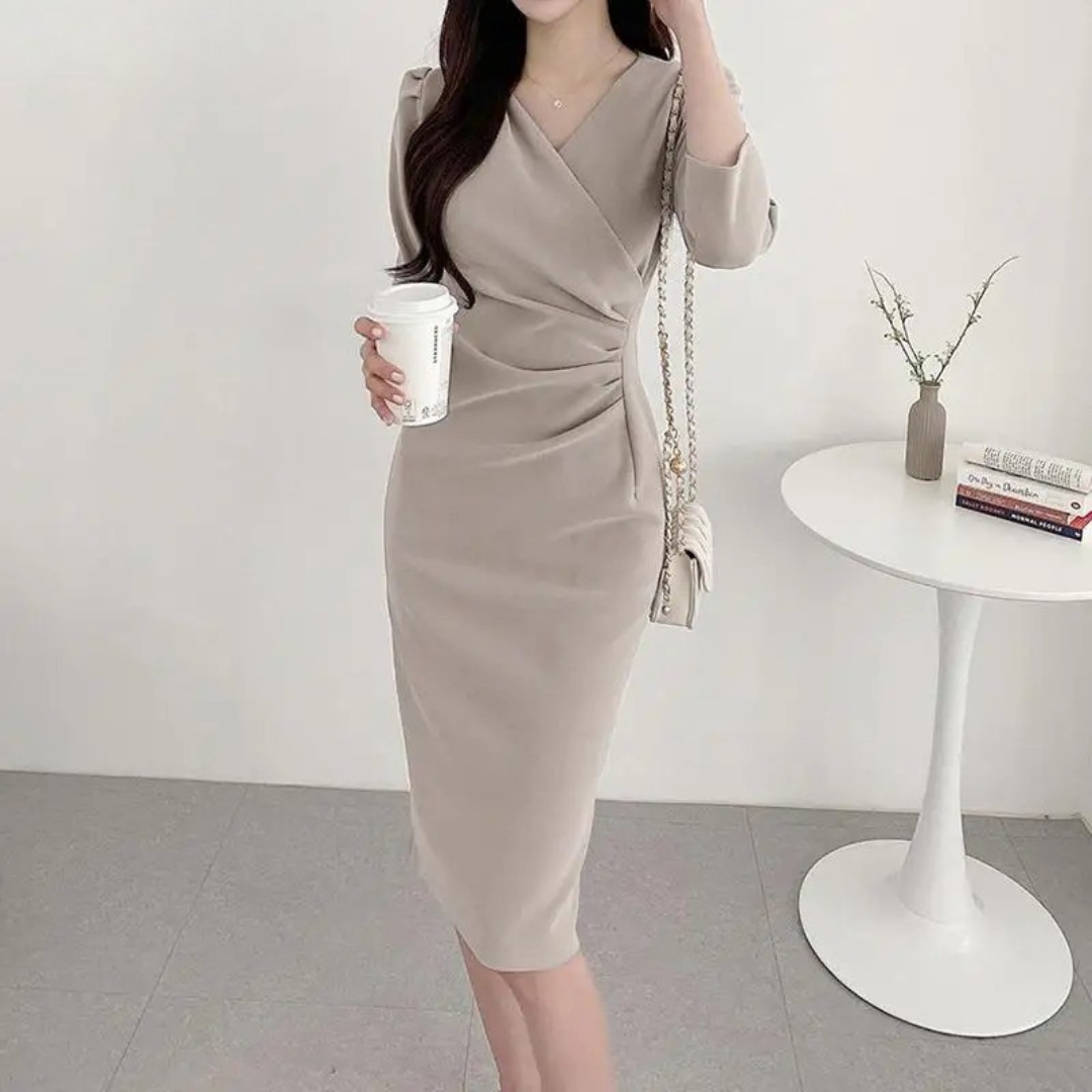 Bodycon Sundress med V-hals for kvinner