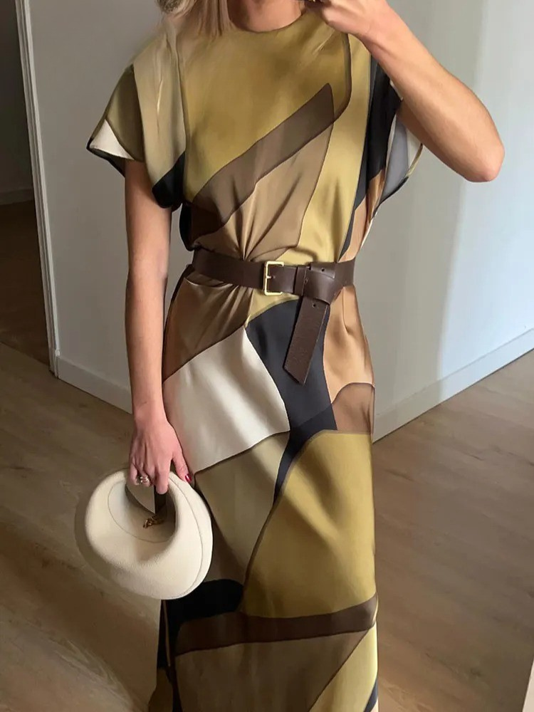 Vintage kjole med utskjæring for damer