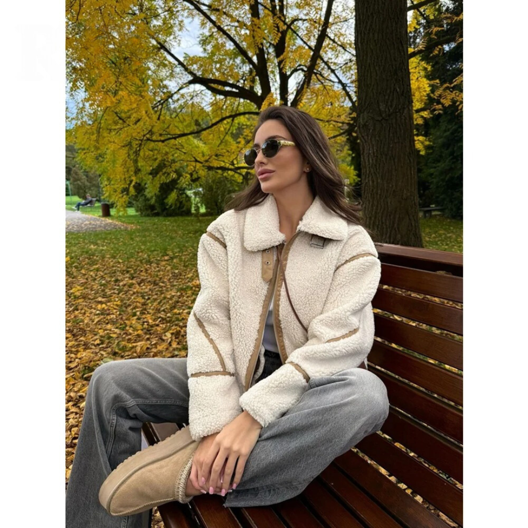 Dobbeltsidig reversjakke til dame