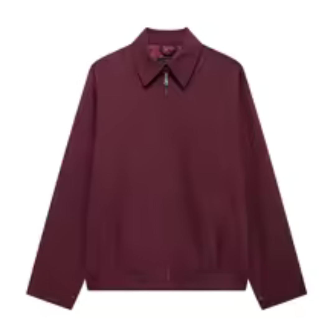 Vintage løs glidelåsjakke for kvinner