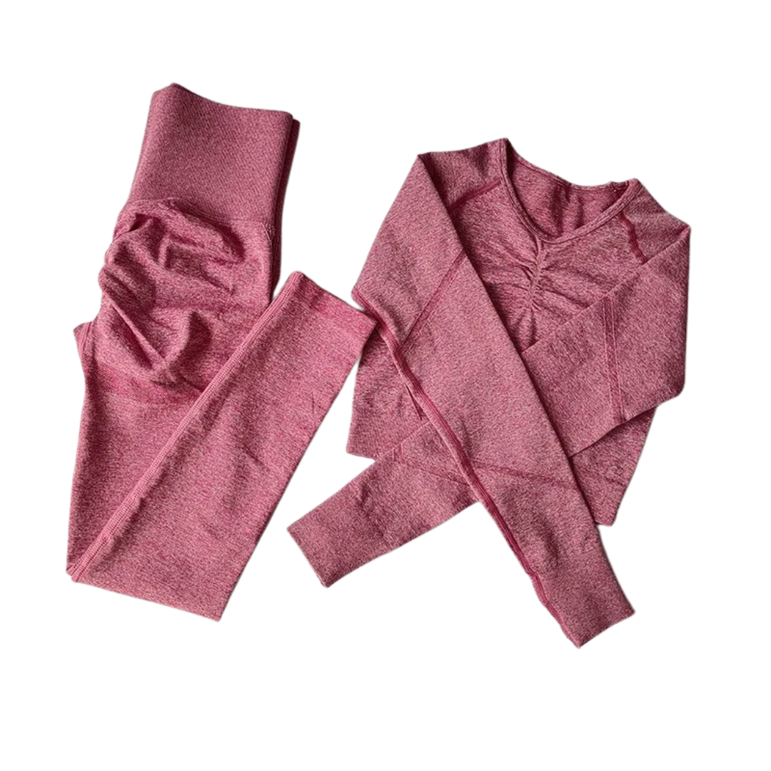 Sømløst yogasett for kvinner