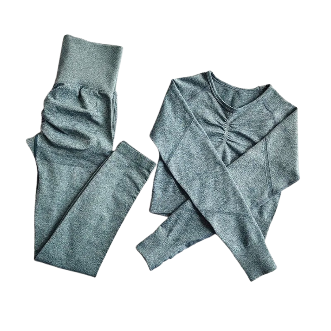 Sømløst yogasett for kvinner