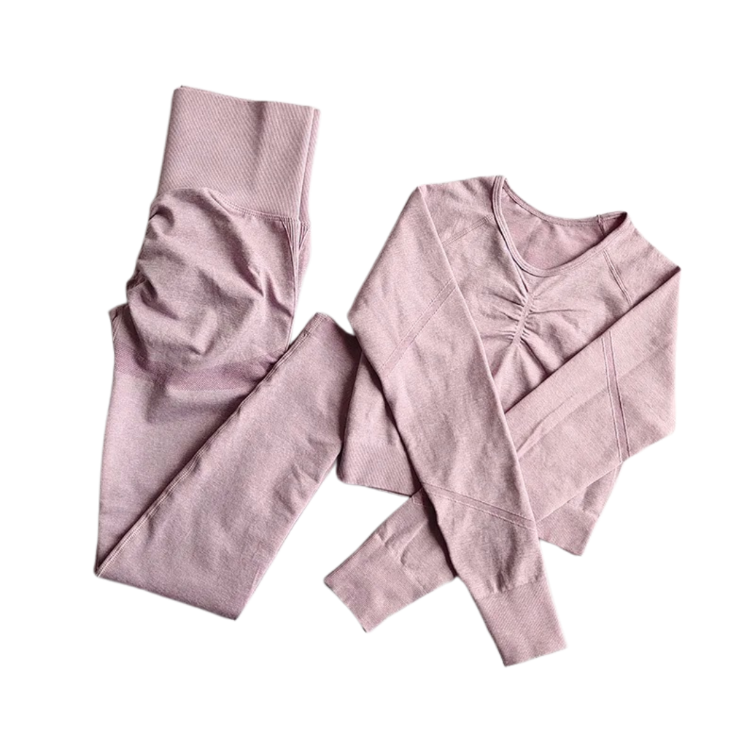 Sømløst yogasett for kvinner