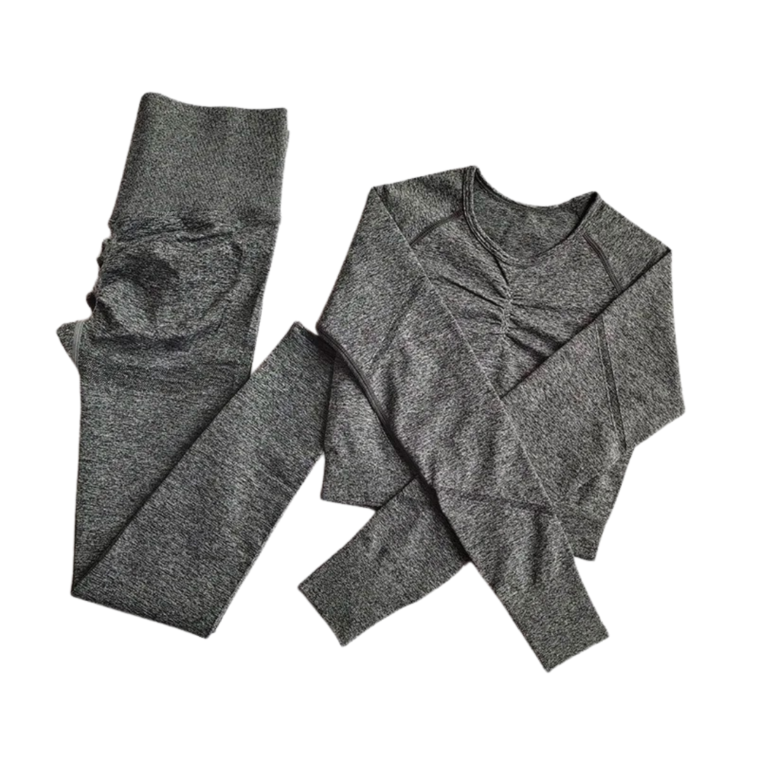 Sømløst yogasett for kvinner