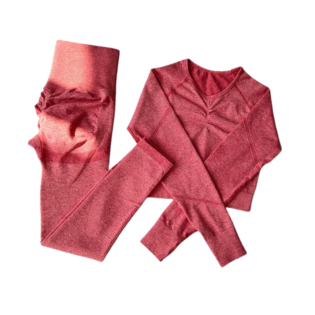 Sømløst yogasett for kvinner