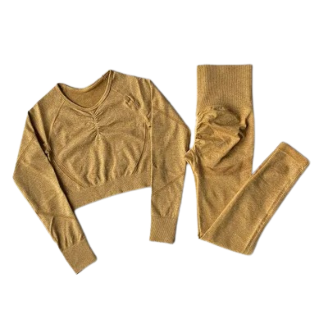 Sømløst yogasett for kvinner